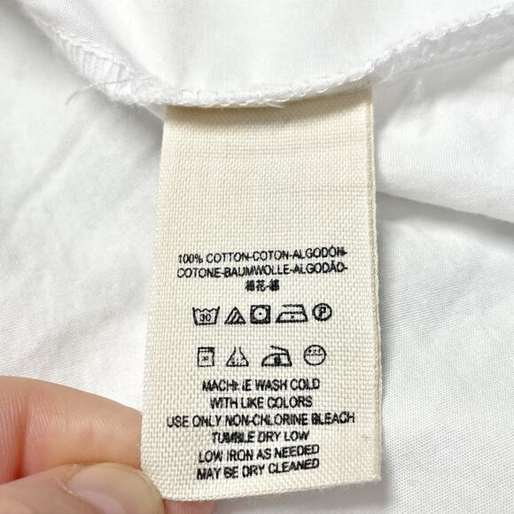 FREE PEOPLE Show Me Some Shoulder Crisp White Cotton Tunic Blouse Size XS - Picture 8 of 8